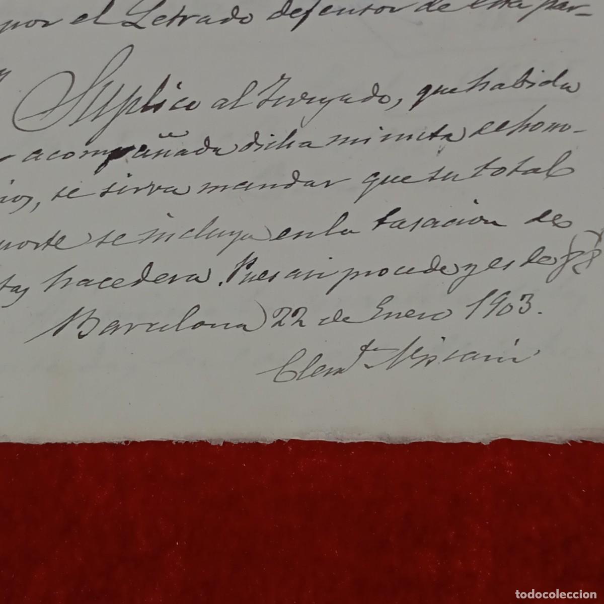 Manuscritos antiguos: DOCUMENTO NOTARIAL - 1903 - BARCELONA - ESCRITURA NOTARIAL / 131 - Foto 2
