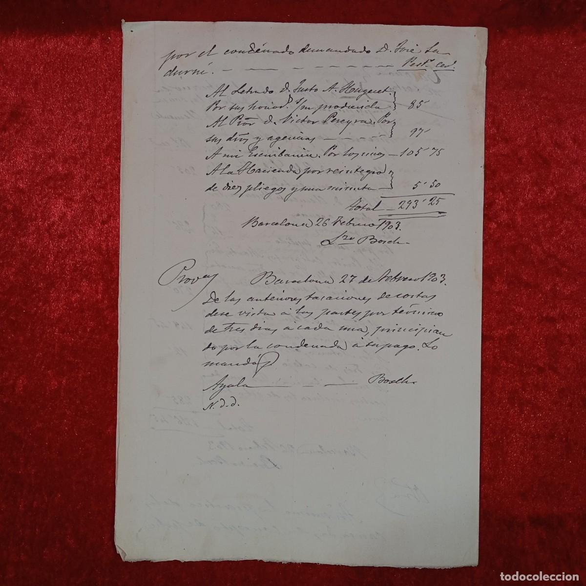 Manuscritos antiguos: DOCUMENTO NOTARIAL - 1903 - BARCELONA - ESCRITURA NOTARIAL / 131 - Foto 4