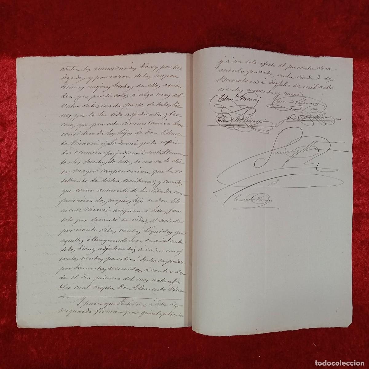 Manuscritos antiguos: DOCUMENTO NOTARIAL - 1899 - BARCELONA - DOCUMENTO PRIVADO - ESCRITURA NOTARIAL / 134 - Foto 4