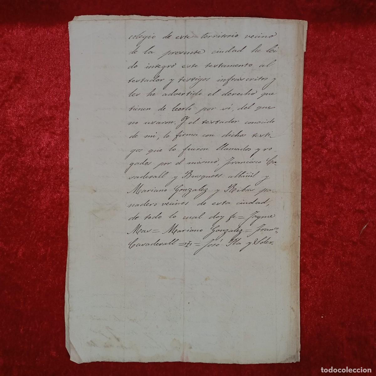 Manuscritos antiguos: DOCUMENTO NOTARIAL - SAN CLEMENTE DE LLOBREGAT - SANT CLIMENT - 18?? / 148 - Foto 3