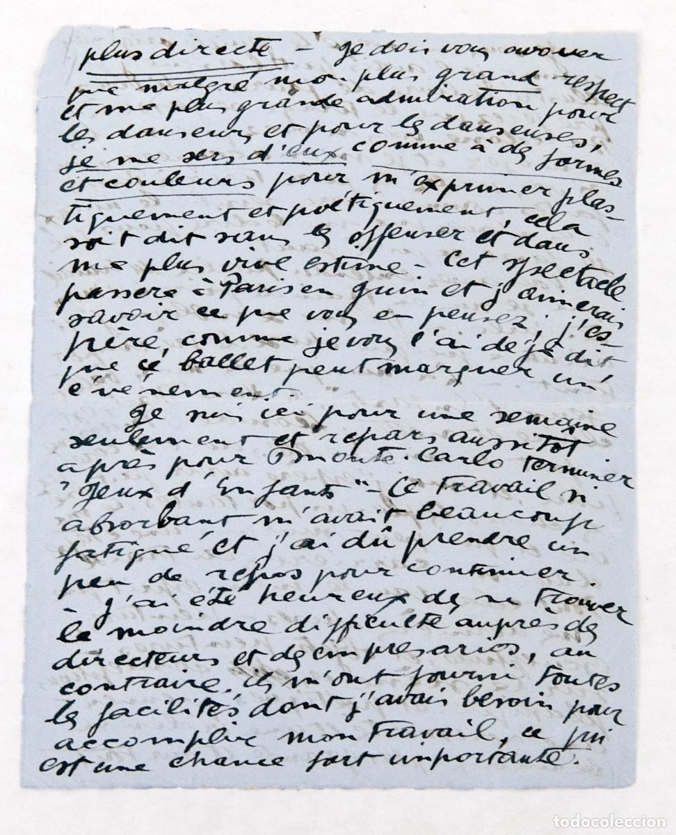 Manuscritos antiguos: Joan Mir&oacute; - Carta manuscrita - 1932 - Foto 2