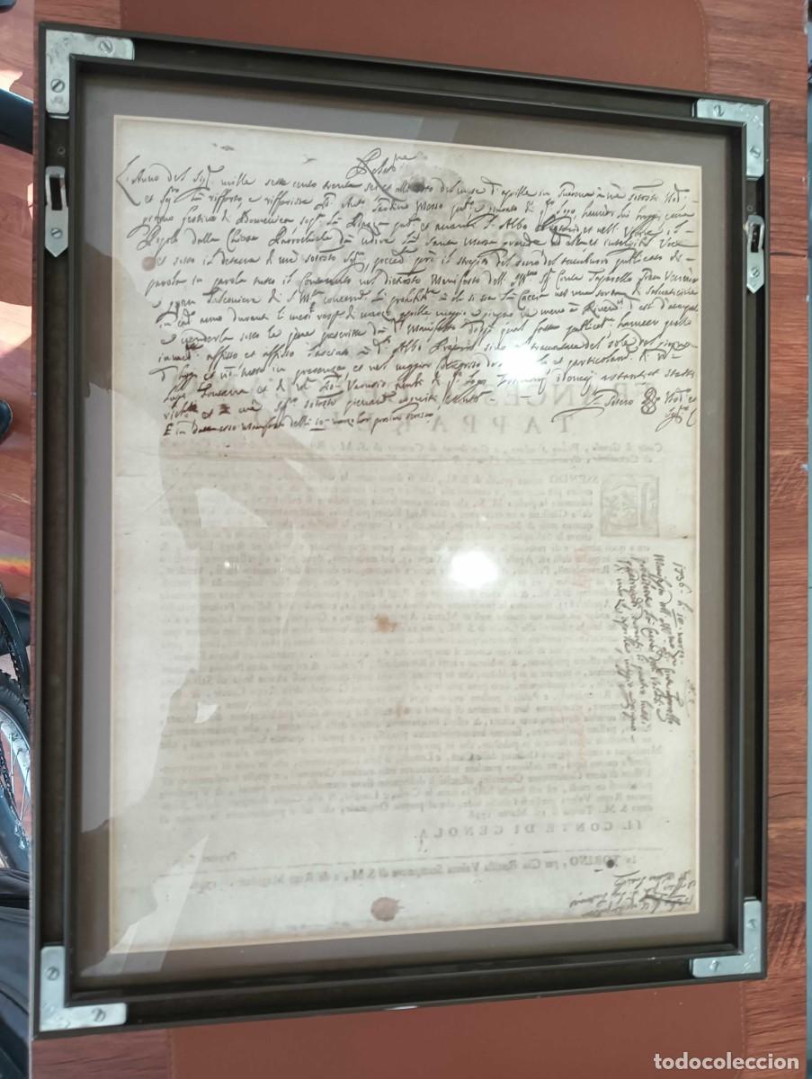 Manuscritos antiguos: DECRETO REAL AUT&Eacute;NTICO DE 1736 - CASA DE SABOYA - Foto 7