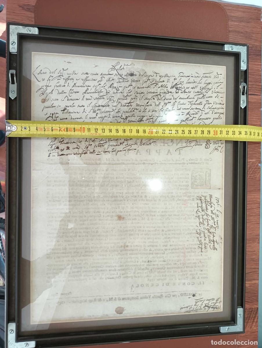 Manuscritos antiguos: DECRETO REAL AUT&Eacute;NTICO DE 1736 - CASA DE SABOYA - Foto 6