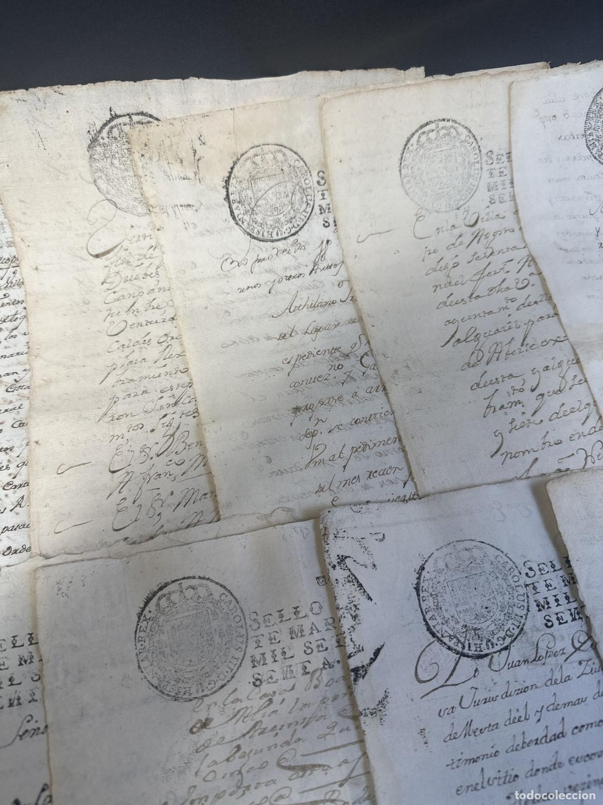 Manuscritos antiguos: DOC-1024. LOTE DE 10 DOCUMENTOS MANUSCRITOS. 1760. ESPA&Ntilde;A - Foto 2