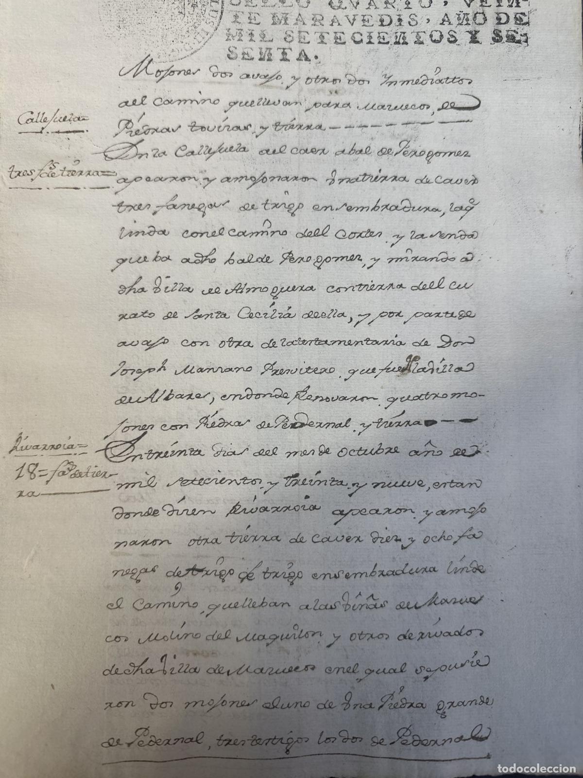 Manuscritos antiguos: DOC-1024. LOTE DE 10 DOCUMENTOS MANUSCRITOS. 1760. ESPA&Ntilde;A - Foto 6