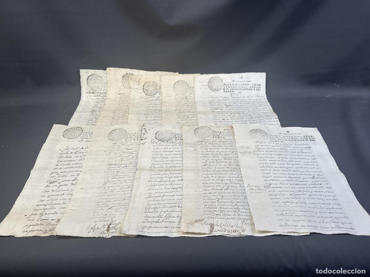 Manuscritos antiguos: DOC-1024. LOTE DE 10 DOCUMENTOS MANUSCRITOS. 1760. ESPA&Ntilde;A