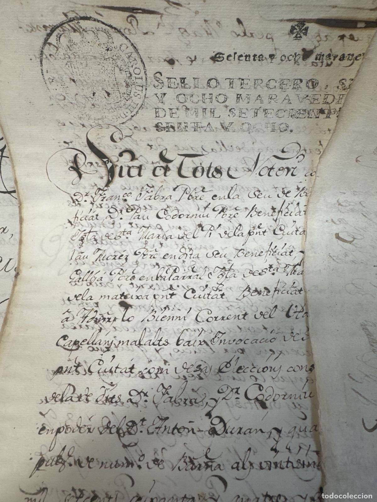 Manuscritos antiguos: DOC-1027. LOTE DE 10 DOCUMENTOS OFICIALES DE 1768. ESPANA - Foto 3