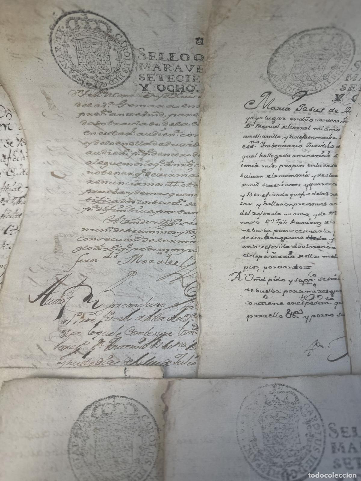 Manuscritos antiguos: DOC-1027. LOTE DE 10 DOCUMENTOS OFICIALES DE 1768. ESPANA - Foto 4