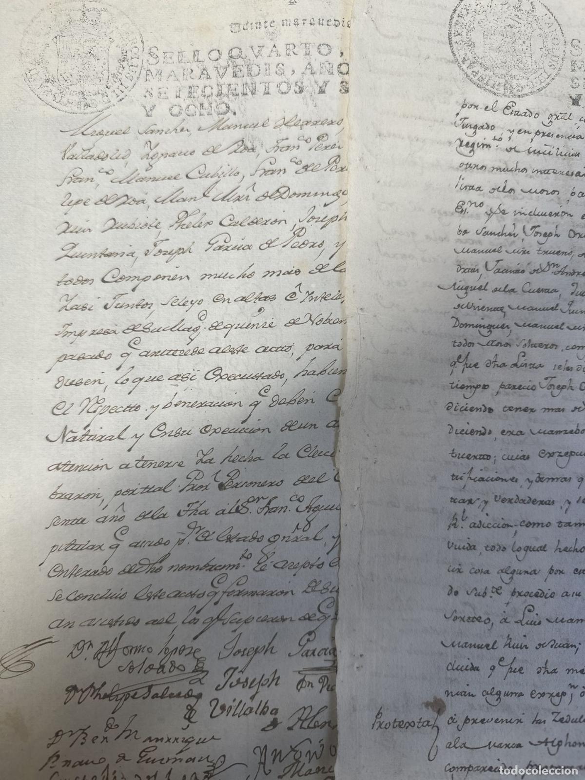 Manuscritos antiguos: DOC-1027. LOTE DE 10 DOCUMENTOS OFICIALES DE 1768. ESPANA - Foto 6