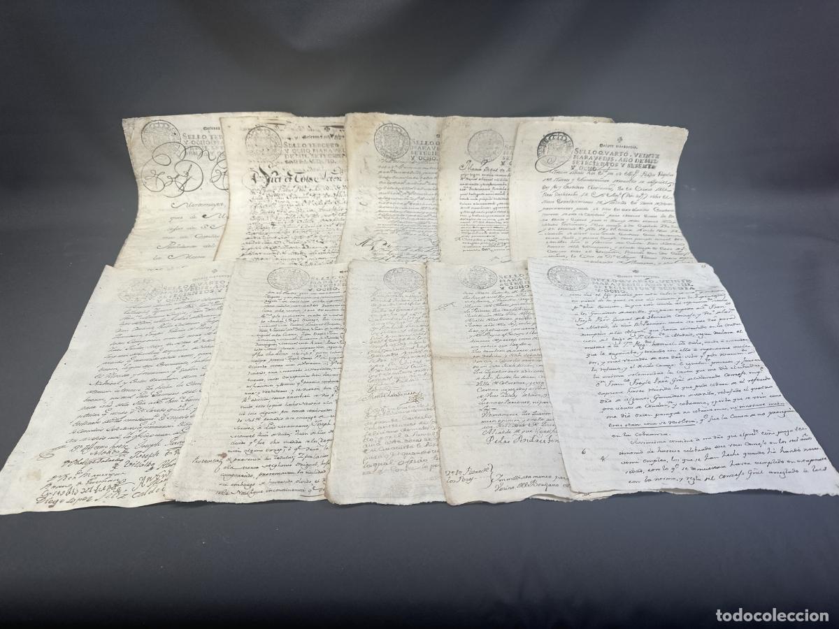 Manuscritos antiguos: DOC-1027. LOTE DE 10 DOCUMENTOS OFICIALES DE 1768. ESPANA - Foto 1