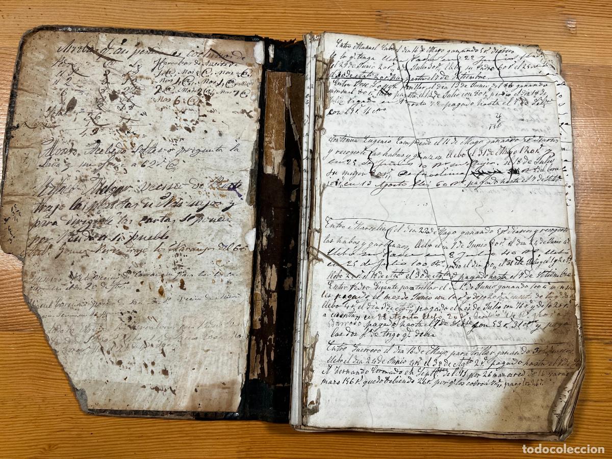 Manuscritos antiguos: libros de cuentas, Lob&oacute;n , Badajoz , - Foto 2
