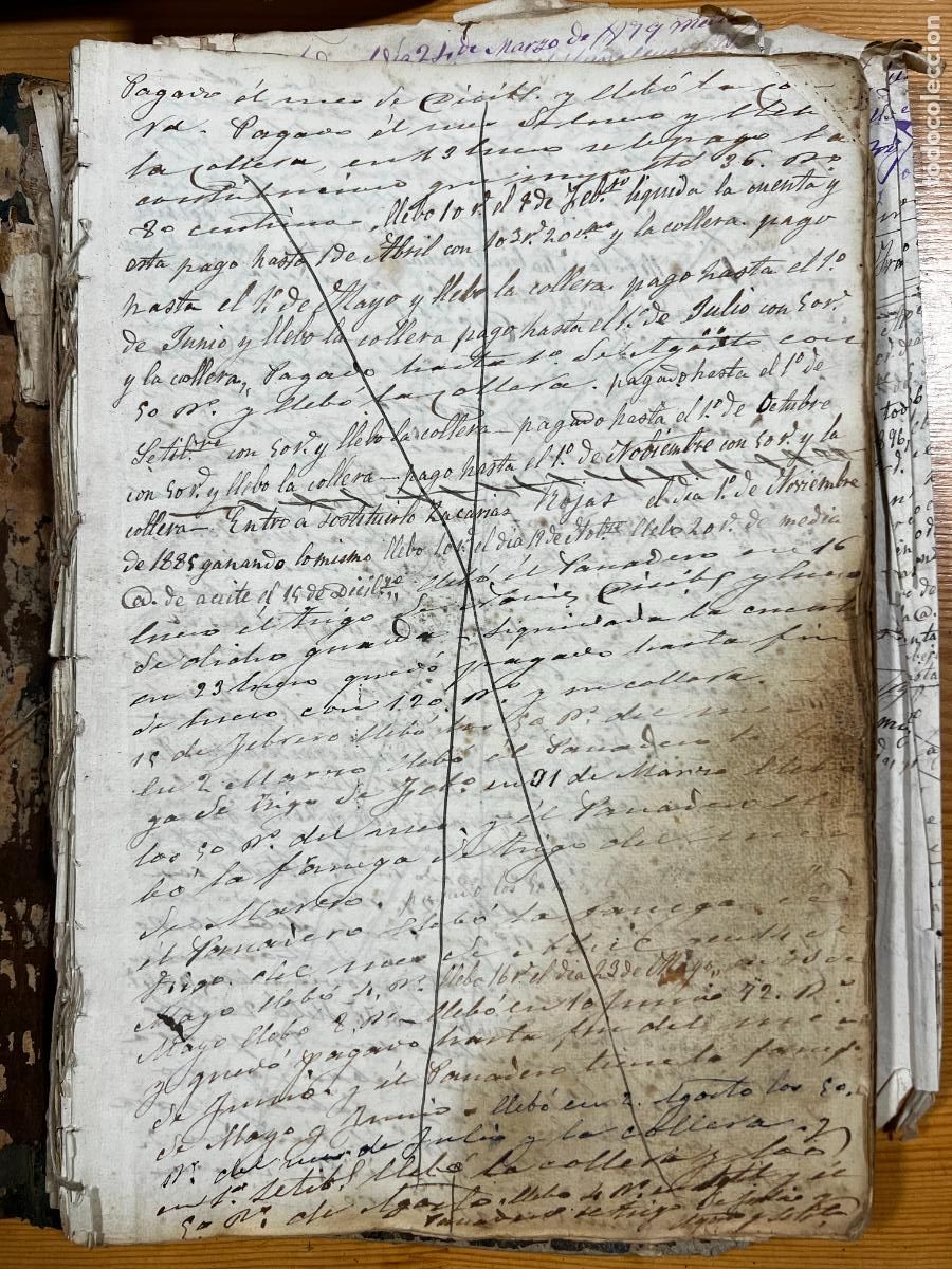 Manuscritos antiguos: libros de cuentas, Lob&oacute;n , Badajoz , - Foto 5
