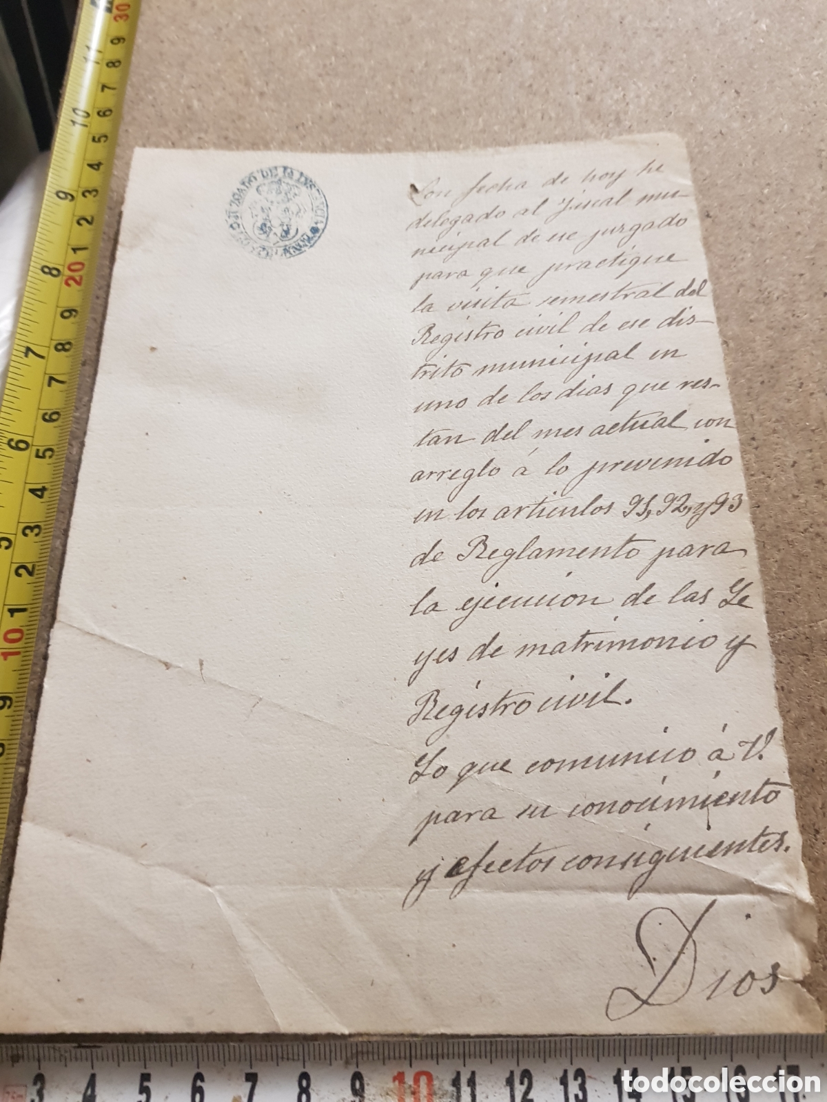 Manuscritos antiguos: Antiguo documento Isabelino de 1850 manuscrito - Foto 1