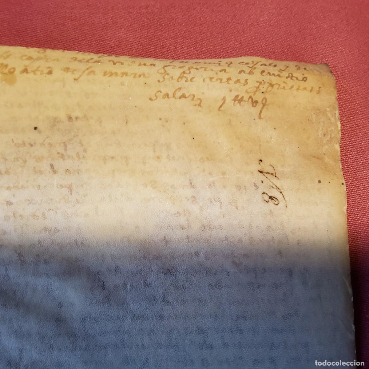 Manuscritos antiguos: ANTIGUO DOCUMENTO EN PERGAMINO MANUSCRITO, ORIGINAL 27 x 34 cm. - Foto 8