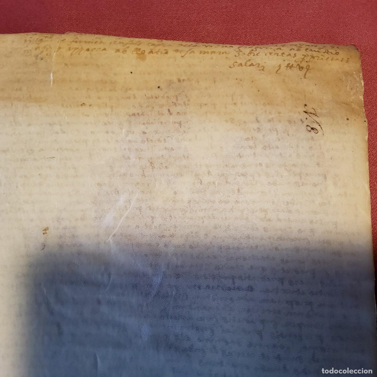 Manuscritos antiguos: ANTIGUO DOCUMENTO EN PERGAMINO MANUSCRITO, ORIGINAL 27 x 34 cm. - Foto 9