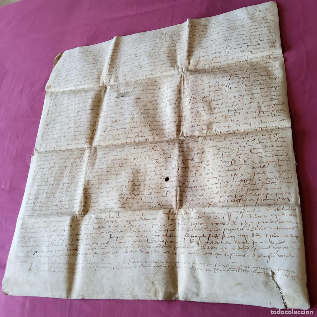Manuscritos antiguos: ANTIGUO DOCUMENTO EN PERGAMINO MANUSCRITO, ORIGINAL A&Ntilde;O 1513 - Foto 2