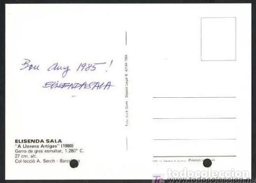 Ancient Manuscripts: Aut&oacute;grafo *Elisenda Sala Ponsa* Ceramista. Tarjeta postal Navidad 1984.
