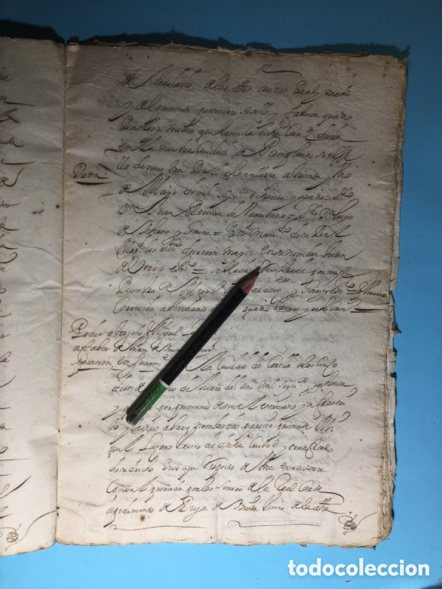 Manuscritos antiguos: 1685 3/10 MANUSCRITO TEMAS REFERENTES A LA CIUDAD DE CORELLA - NAVARRA - Foto 5
