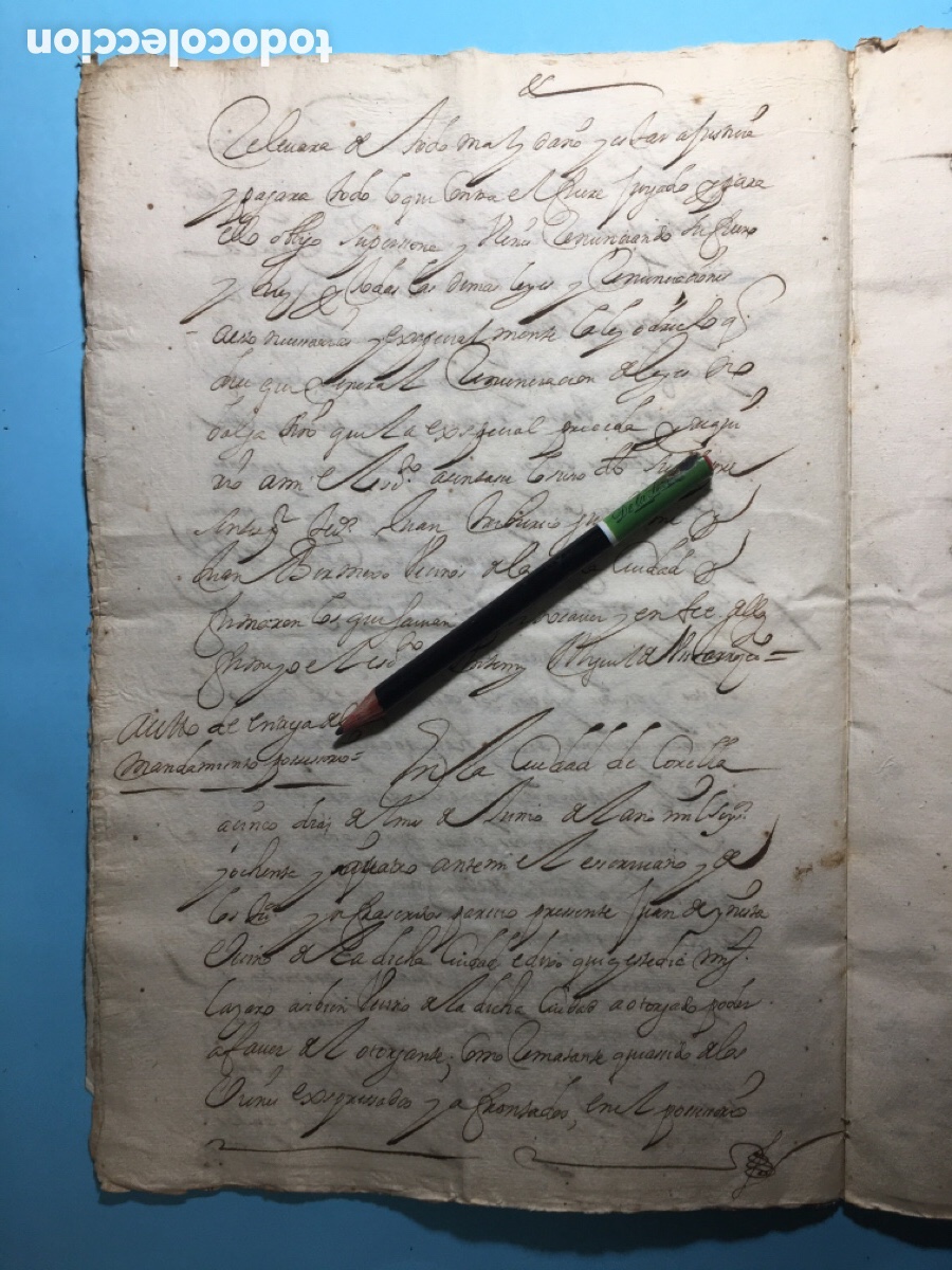 Manuscritos antiguos: 1685 3/10 MANUSCRITO TEMAS REFERENTES A LA CIUDAD DE CORELLA - NAVARRA - Foto 8