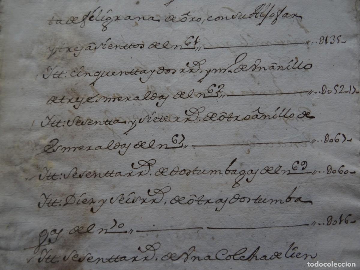 Manuscritos antiguos: Hijuela, lienzos, joyas, ajuar, 1760, 19 pags - Foto 4