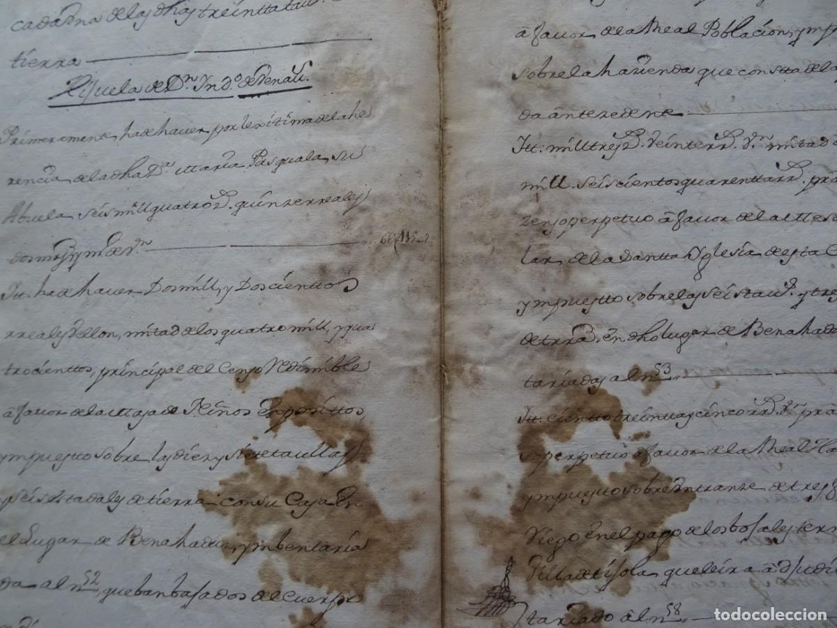 Manuscritos antiguos: Hijuela, lienzos, joyas, ajuar, 1760, 19 pags - Foto 6