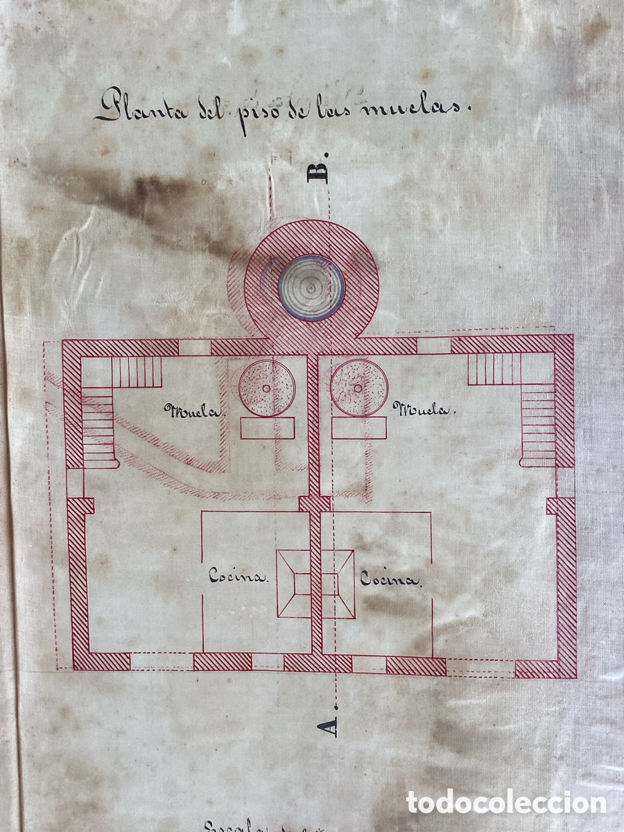 Manuscritos antiguos: Proyecto MOLINO HARINERO Siglo XIX - Foto 3