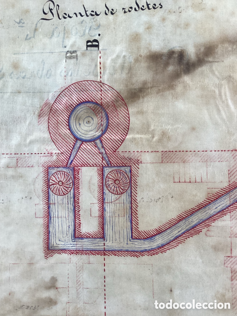 Manuscritos antiguos: Proyecto MOLINO HARINERO Siglo XIX - Foto 7