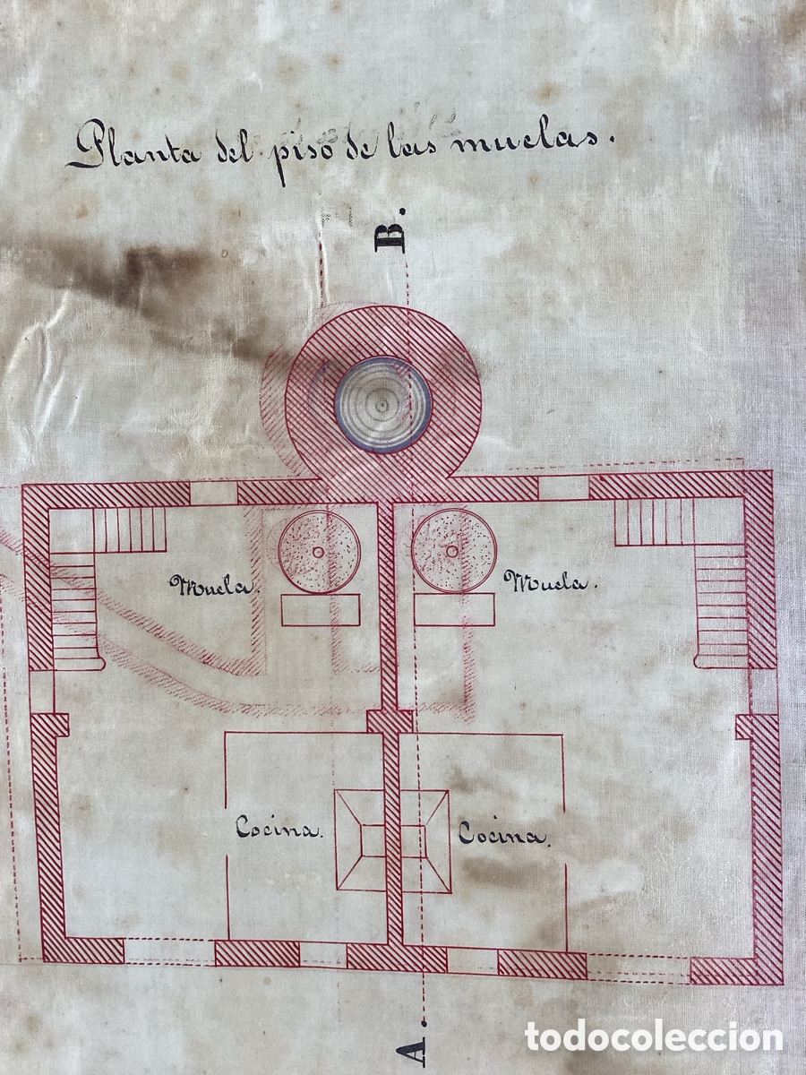 Manuscritos antiguos: Proyecto MOLINO HARINERO Siglo XIX - Foto 8