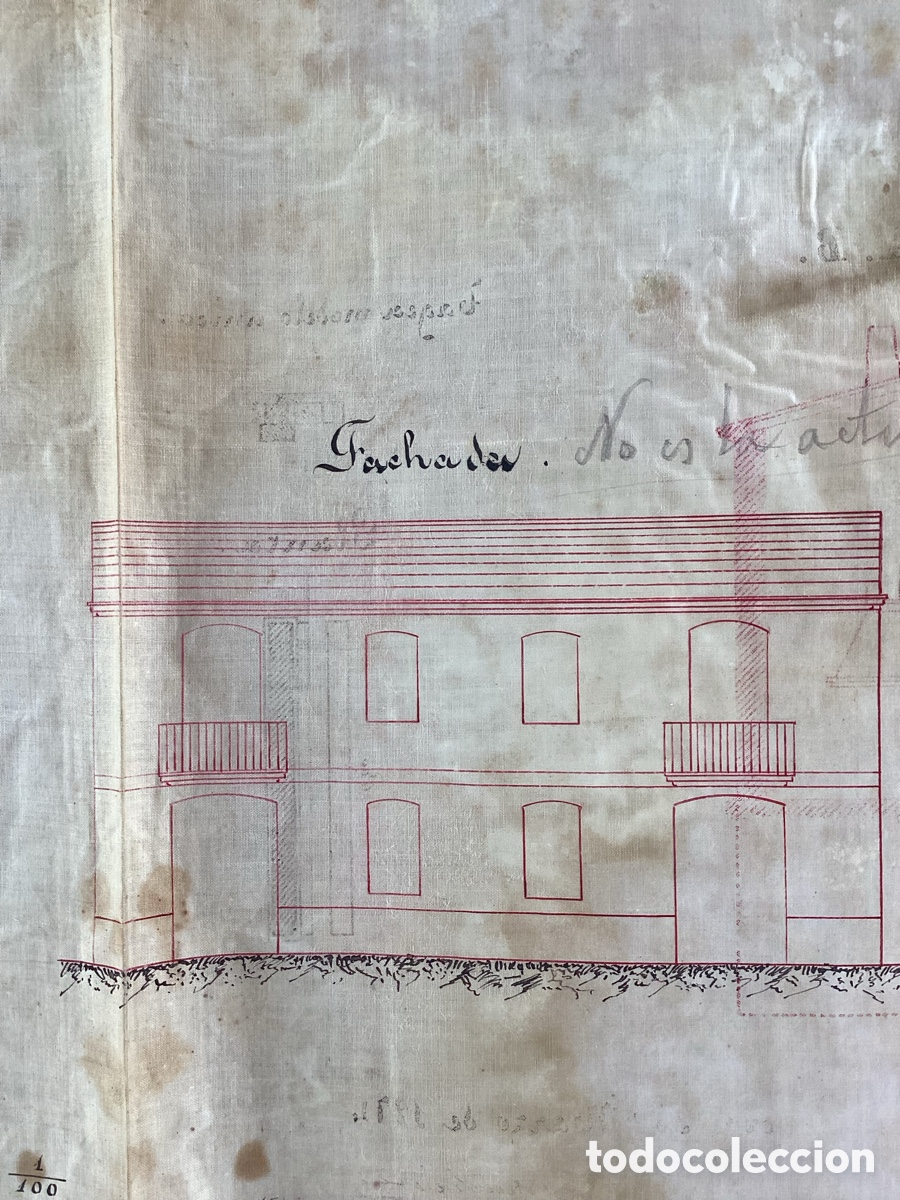 Manuscritos antiguos: Proyecto MOLINO HARINERO Siglo XIX - Foto 9