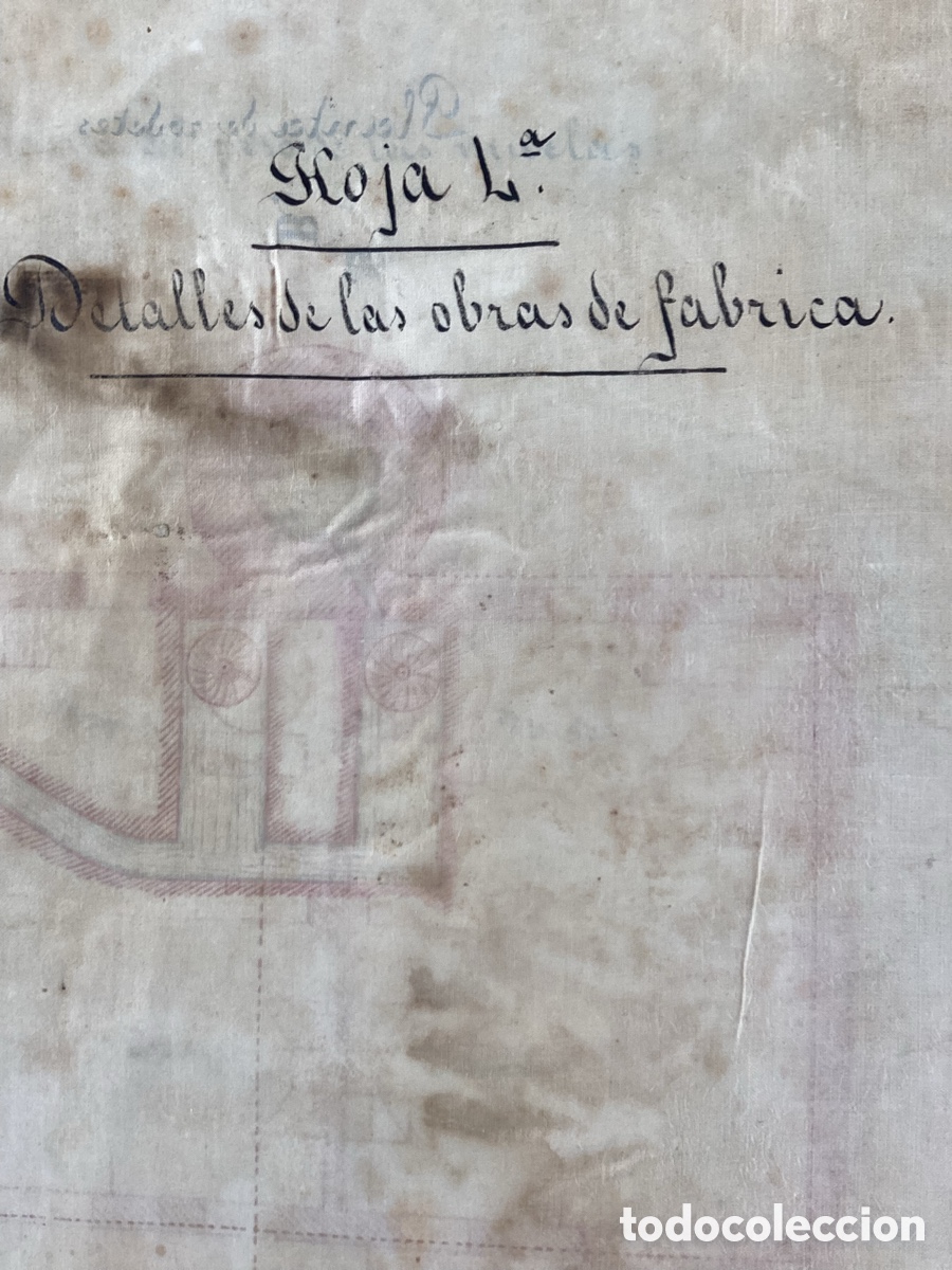 Manuscritos antiguos: Proyecto MOLINO HARINERO Siglo XIX - Foto 12