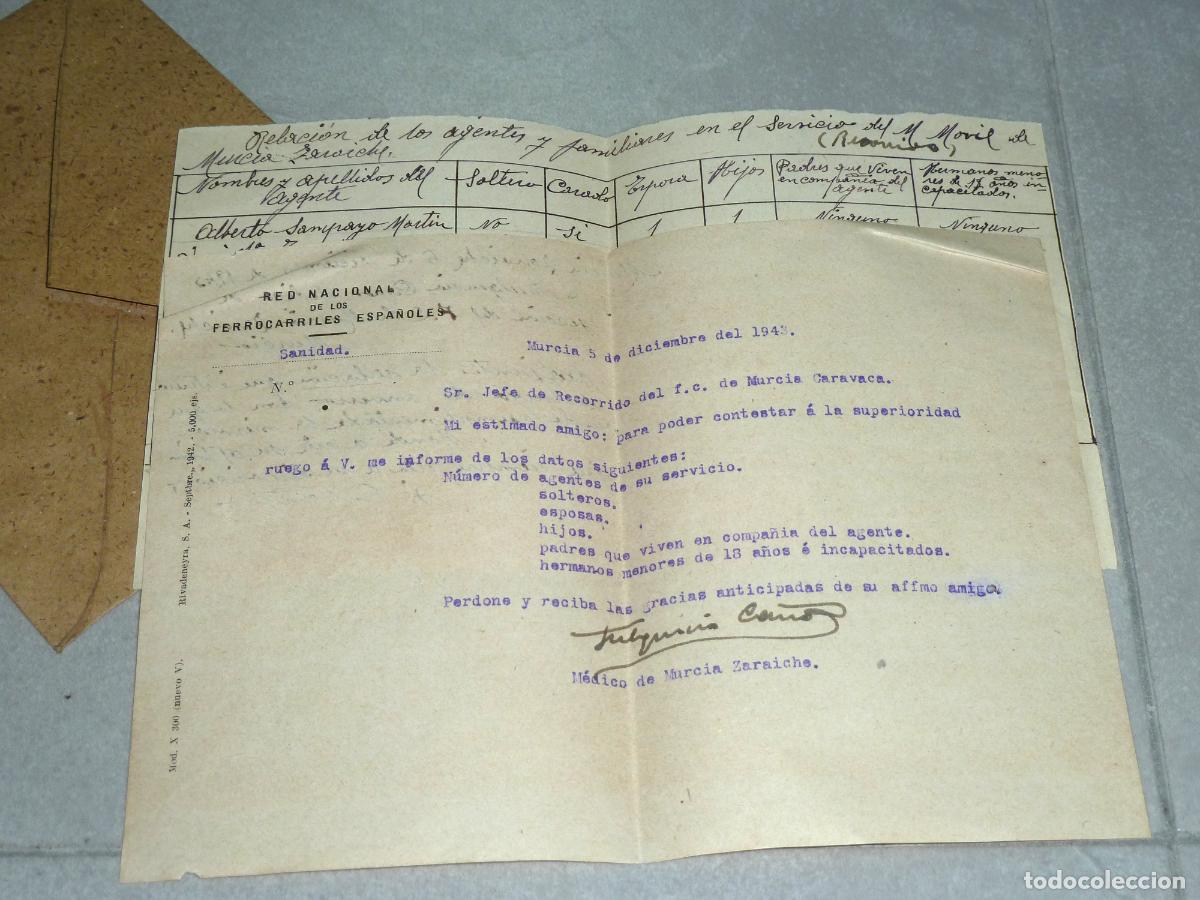 Manuscritos antiguos: Documentos Renfe. L&iacute;nea Murcia-Mula-Caravaca, 1943 - Foto 4