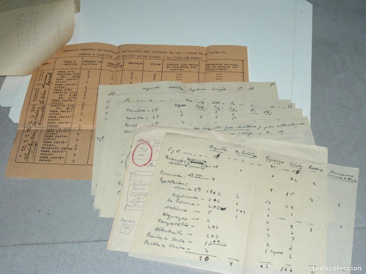 Manuscritos antiguos: Documentos Renfe. L&iacute;nea Murcia-Mula-Caravaca, 1943 - Foto 8