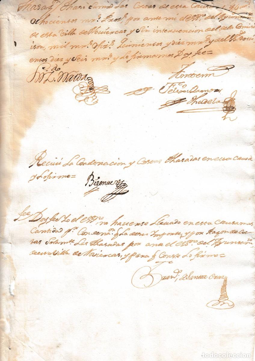 Manuscritos antiguos: 1768 ESPINAR (LEON) FALLO MESTA MULTA SOBRE CABA&Ntilde;A REAL - Foto 2