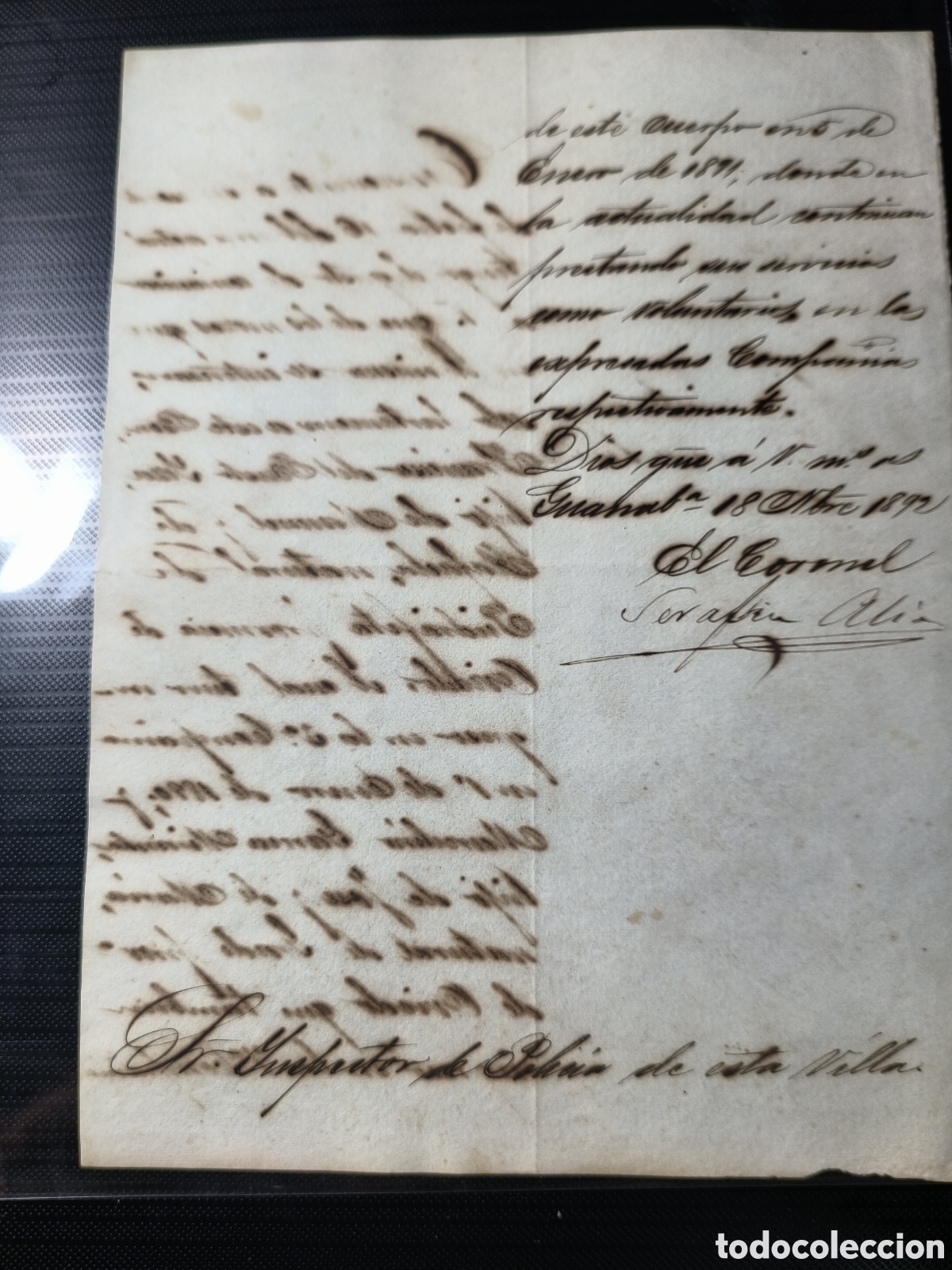 Manuscritos antiguos: Cuba , documento batall&oacute;n voluntarios tiradores de guanabacoa,a&ntilde;o 1890 - Foto 2