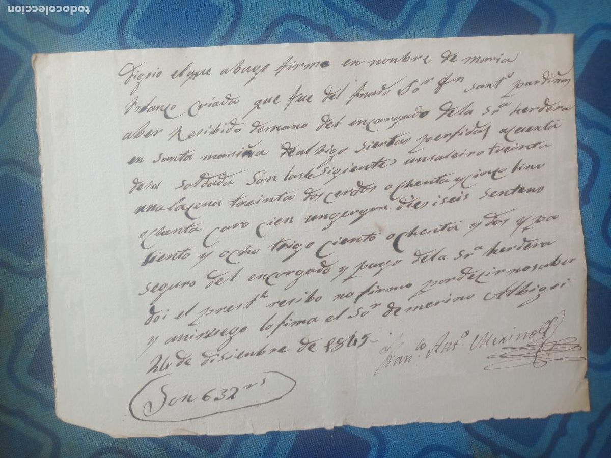 Manuscritos antiguos: Albijoy, Mes&iacute;a, Coru&ntilde;a 1845 - Foto 1