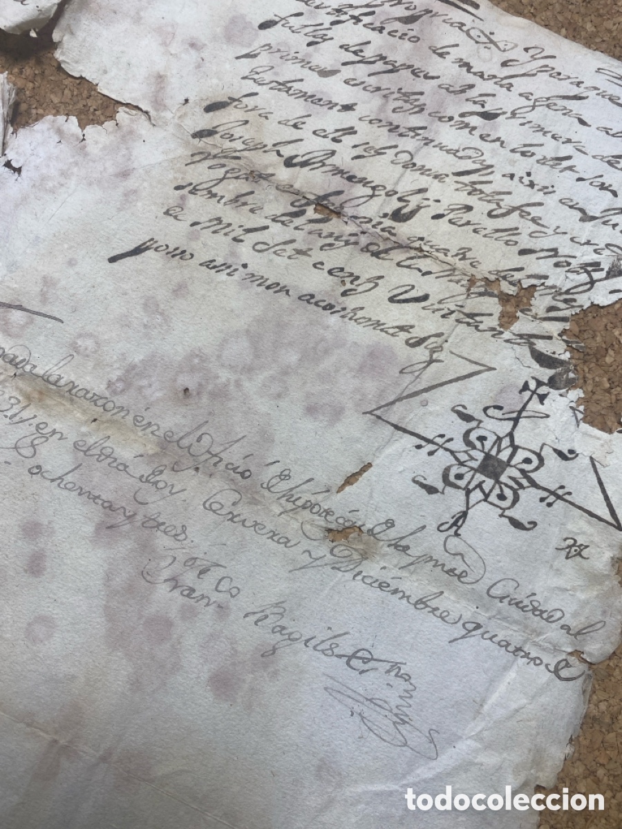 Manuscritos antiguos: Documento 1783 Testamento en Catal&aacute;n Llovera Ribalta Vila de Gra&ntilde;ena Bisbat de Solsona - Foto 5