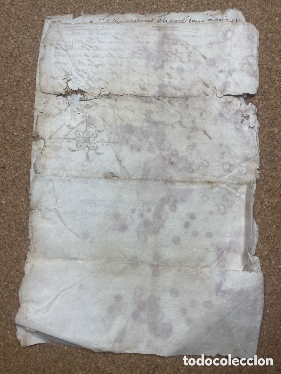 Manuscritos antiguos: Documento 1783 Testamento en Catal&aacute;n Llovera Ribalta Vila de Gra&ntilde;ena Bisbat de Solsona - Foto 6