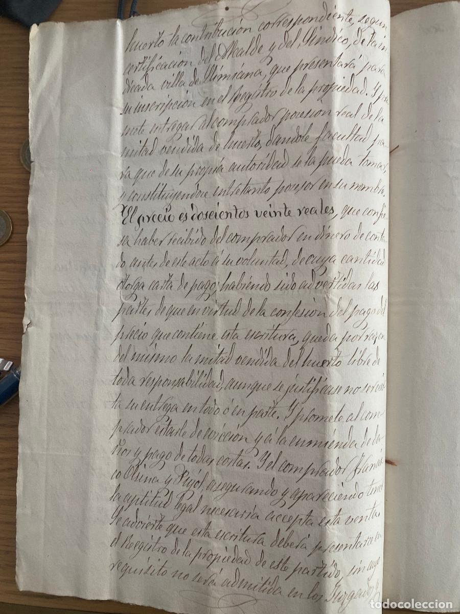 Manuscritos antiguos: documento notarial Llimiana Lleida, partido de Tremp 1869 - Foto 3