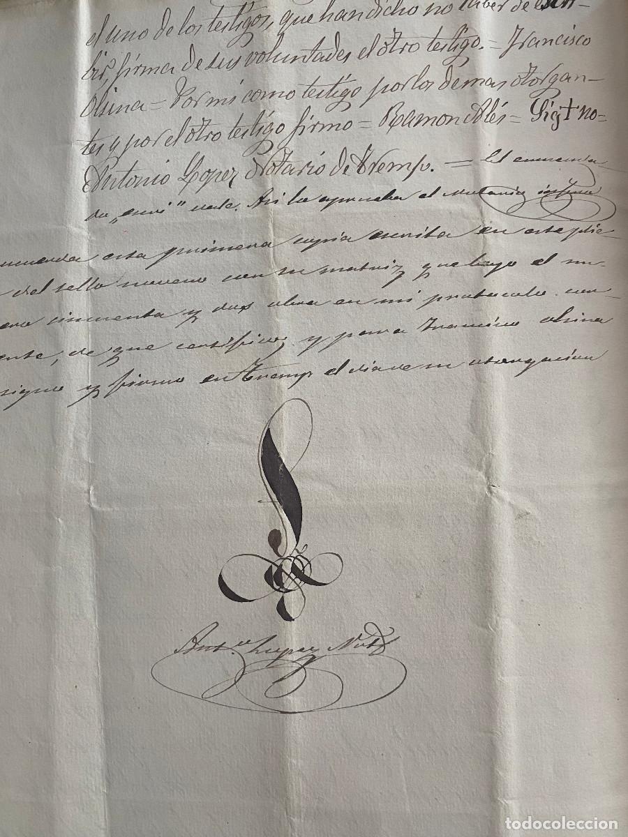 Manuscritos antiguos: documento notarial Llimiana Lleida, partido de Tremp 1869 - Foto 5