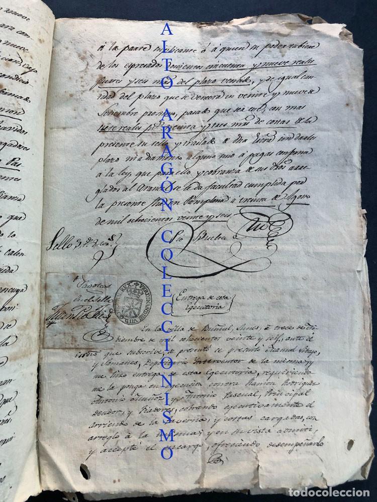 Manuscritos antiguos: ARRIENDO TABERNA DE BU&Ntilde;UEL A&Ntilde;O 1825 / PAMPLONA - NAVARRA / - Foto 2