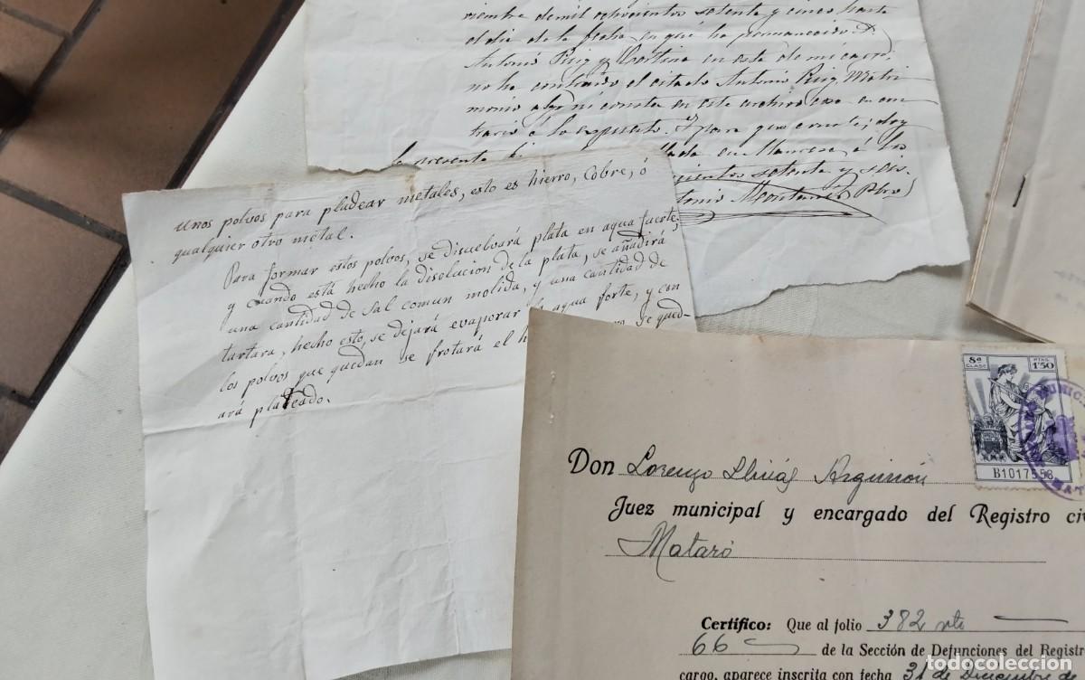 Manuscritos antiguos: MATARO ,RESTO DE DOCUMENTOS Y MANUSCRITOS , VER MUY ANTIGUOS - Foto 4