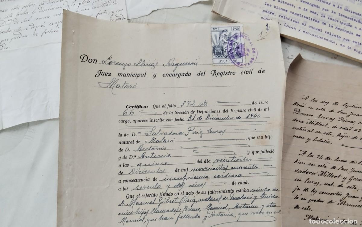 Manuscritos antiguos: MATARO ,RESTO DE DOCUMENTOS Y MANUSCRITOS , VER MUY ANTIGUOS - Foto 5