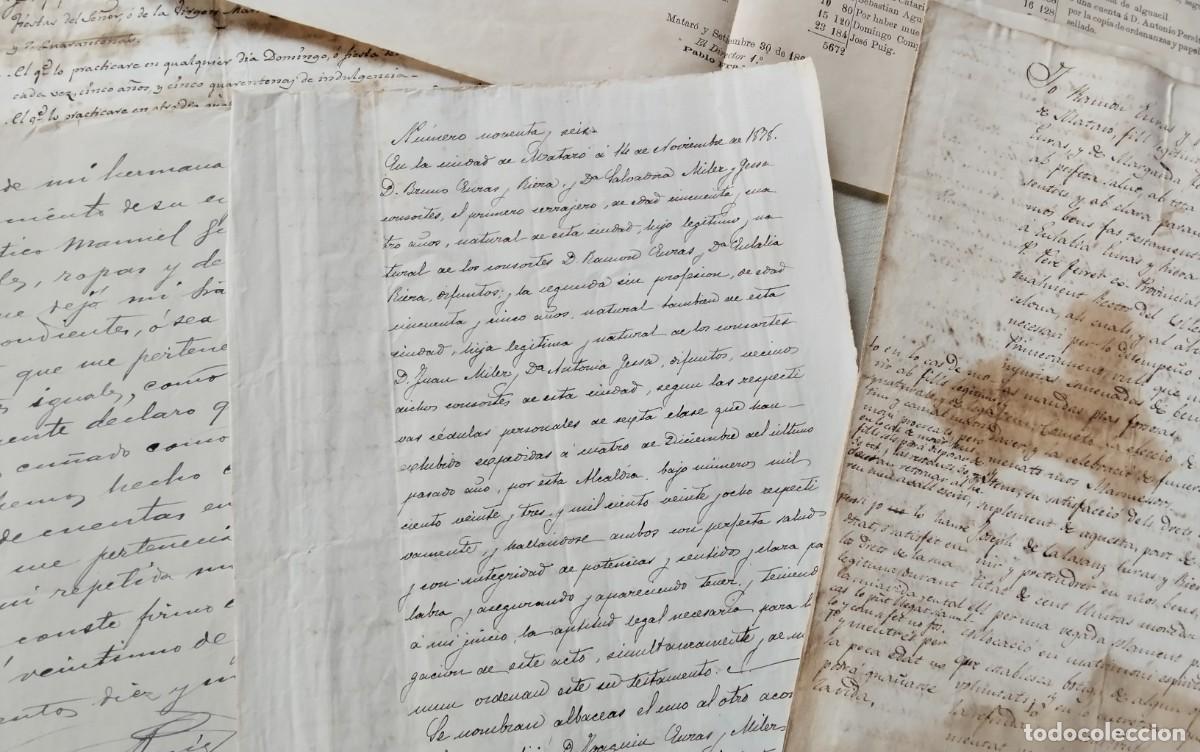 Manuscritos antiguos: MATARO ,RESTO DE DOCUMENTOS Y MANUSCRITOS , VER MUY ANTIGUOS - Foto 8
