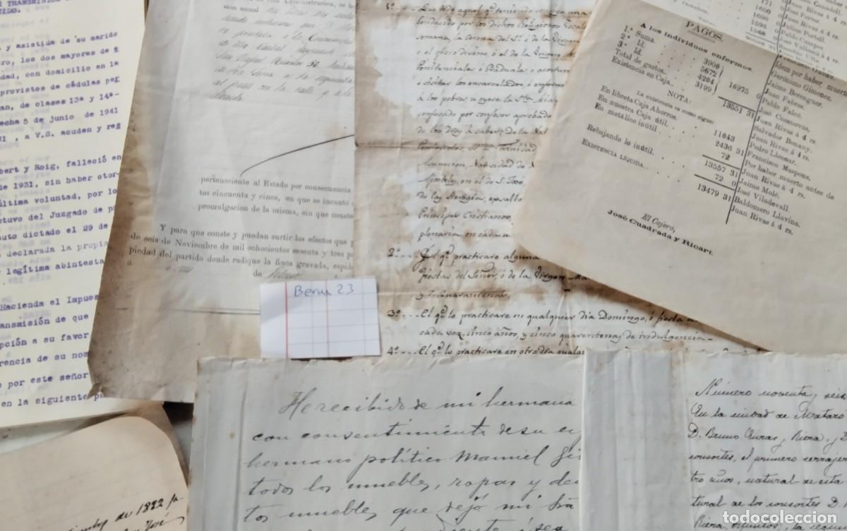 Manuscritos antiguos: MATARO ,RESTO DE DOCUMENTOS Y MANUSCRITOS , VER MUY ANTIGUOS - Foto 11