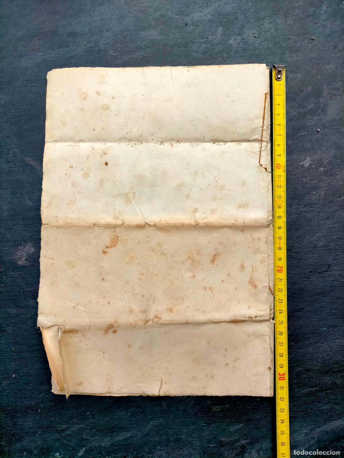 Manuscritos antiguos: Escritura de compraventa retroventa su poder de D Francisco Raur&eacute;s y Barber&iacute; Barcelona Igualada 1865 - Foto 5