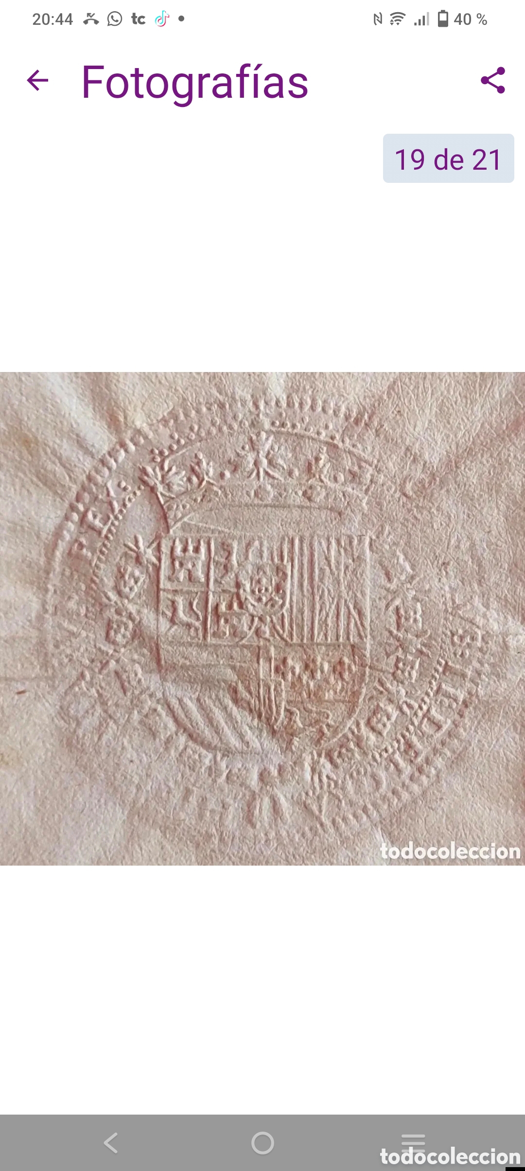 Manuscritos antiguos: Carlos ll a&ntilde;o 1700 Precioso - Foto 2