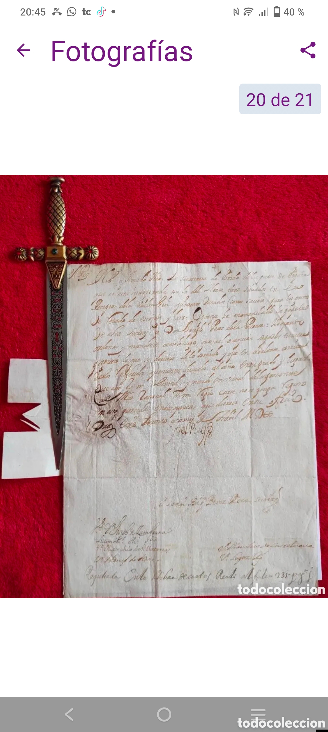 Manuscritos antiguos: Carlos ll a&ntilde;o 1700 Precioso - Foto 5