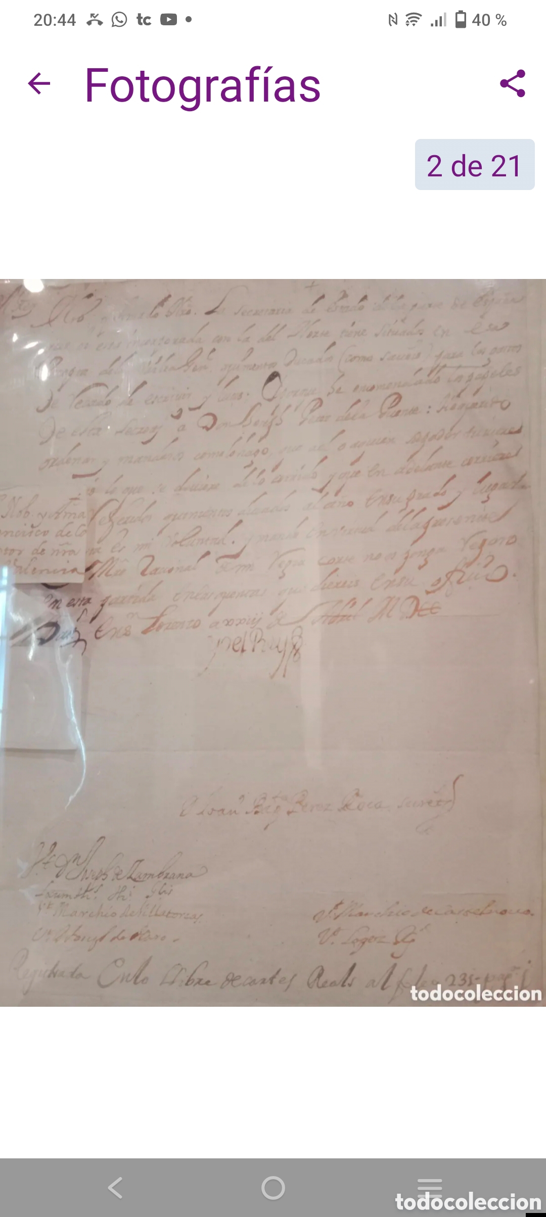 Manuscritos antiguos: Carlos ll a&ntilde;o 1700 Precioso - Foto 8