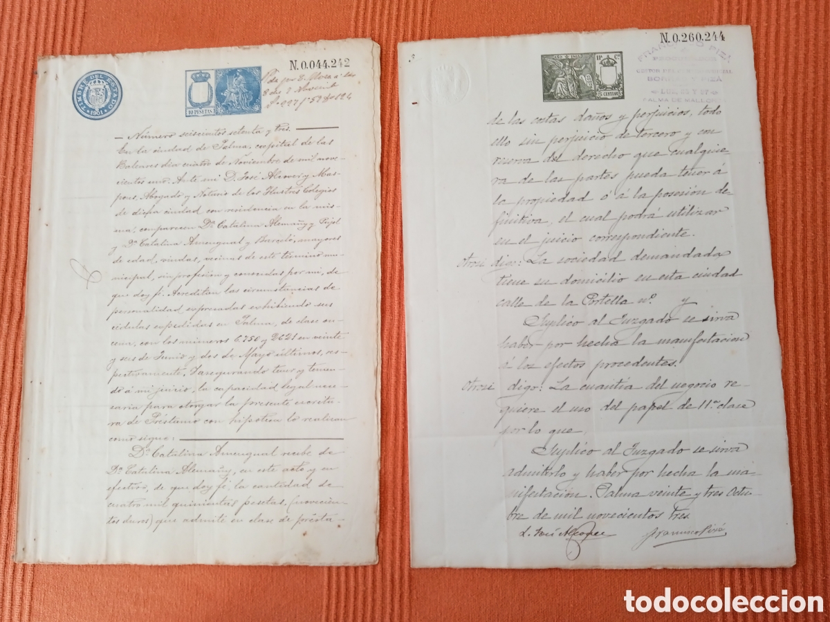 Manuscritos antiguos: LOTE DE QUINCE DOCUMENTOS DIVERSOS LA MAYOR&Iacute;A DE MALLORCA DIVERSOS SELLOS - Foto 3