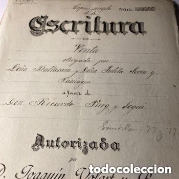 Manuscritos antiguos: DOCUMENTOS A&Ntilde;O 1892. INTERESANTE CONJUNTO DOCUMENTAL DE TESTAMENTOS, COMPRA-VENTAS, etc. - Foto 1